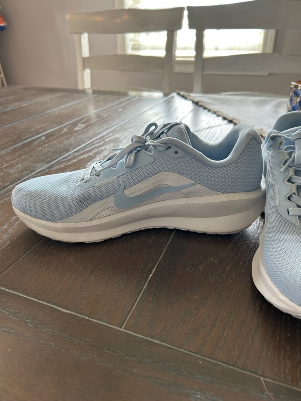 Nike Women's Downshifter 13 Light Blue and White Athletic Sneakers - Picture 4 of 11